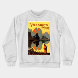 Vintage Travel Poster USA Yosemite National Park Crewneck Sweatshirt